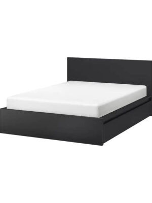 Malm High bed frame/4 storage boxes