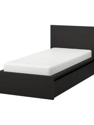Malm High bed frame/2 storage boxes